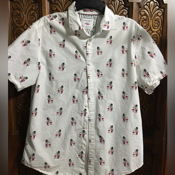 DENIM & FLOWER Mens patriotic Shirt. - Picture 3 of 13